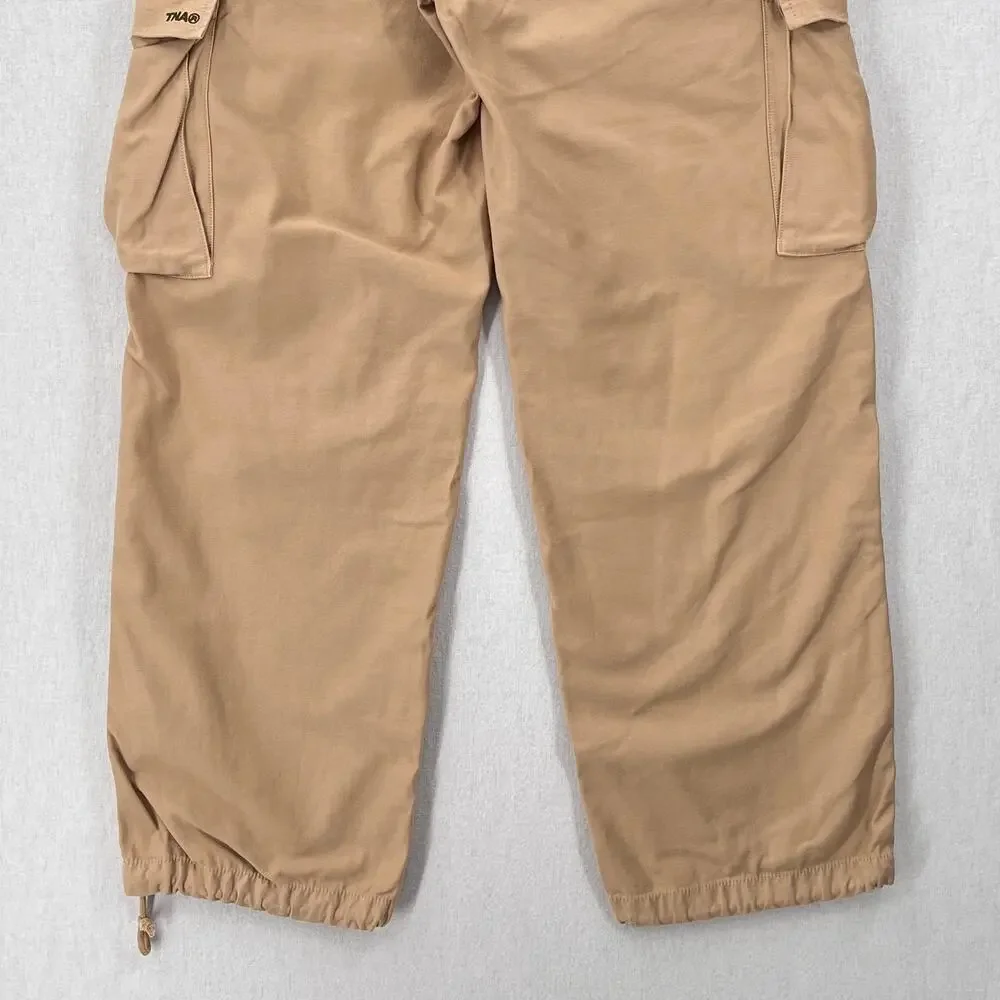 ARITZIA TNA Supply Cargo Pants Womens 6 Tan High Rise Wide Straight Leg Casual - Picture 10 of 16